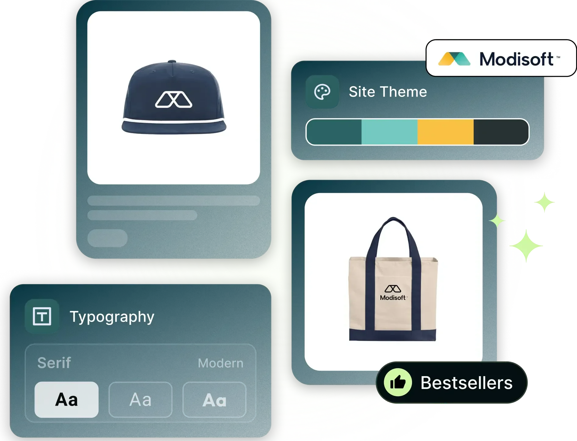 Branded company store dashboard preview